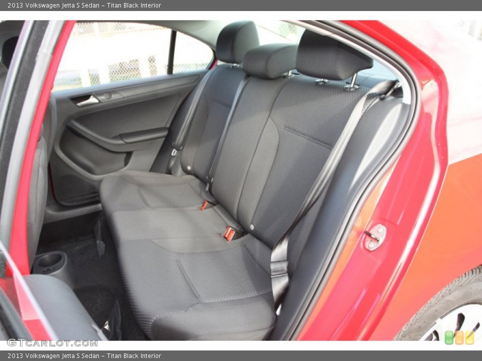 Titan Black Interior Rear Seat for the 2013 Volkswagen Jetta S Sedan #75755651