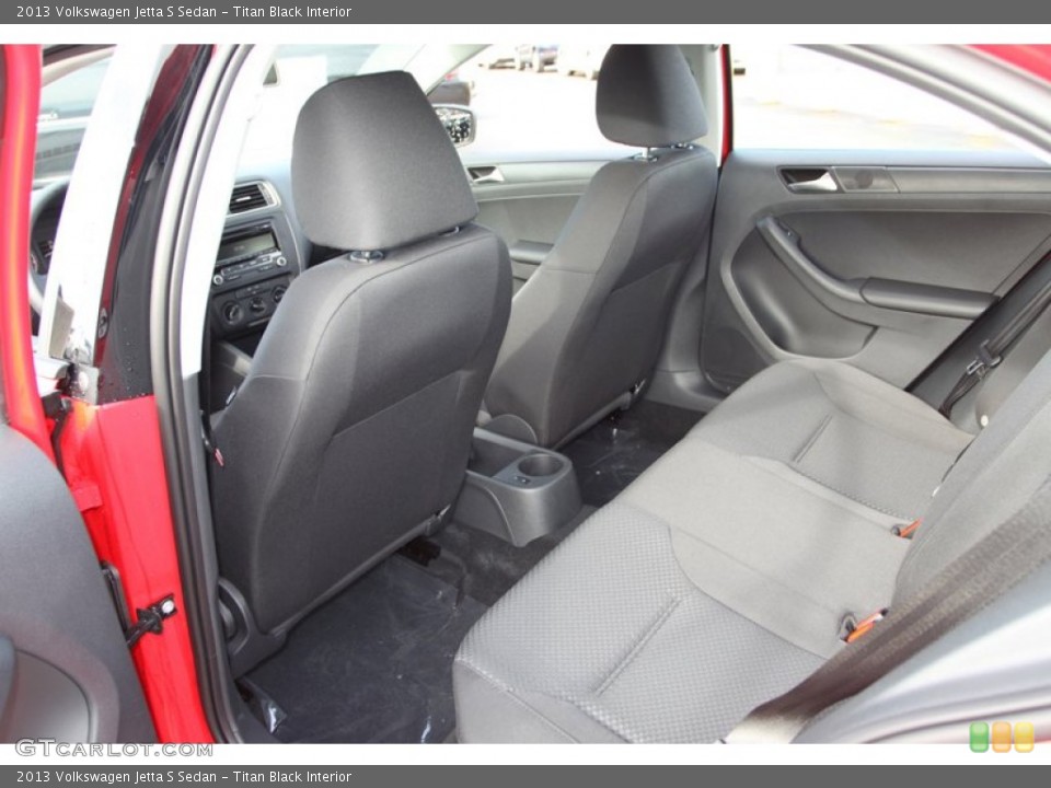 Titan Black Interior Rear Seat for the 2013 Volkswagen Jetta S Sedan #75755668