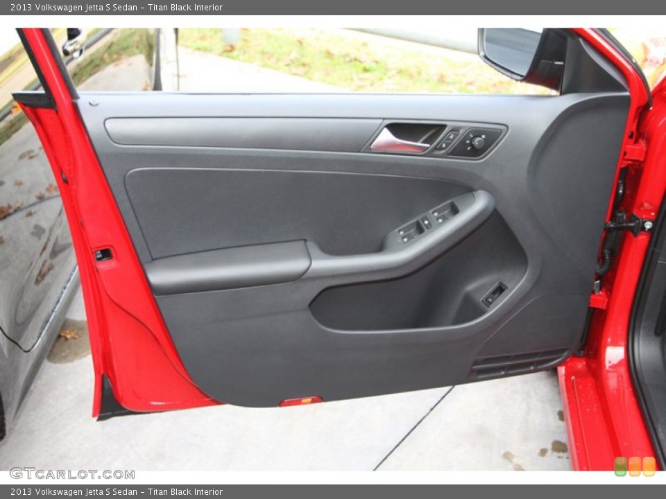Titan Black Interior Door Panel for the 2013 Volkswagen Jetta S Sedan #75756032