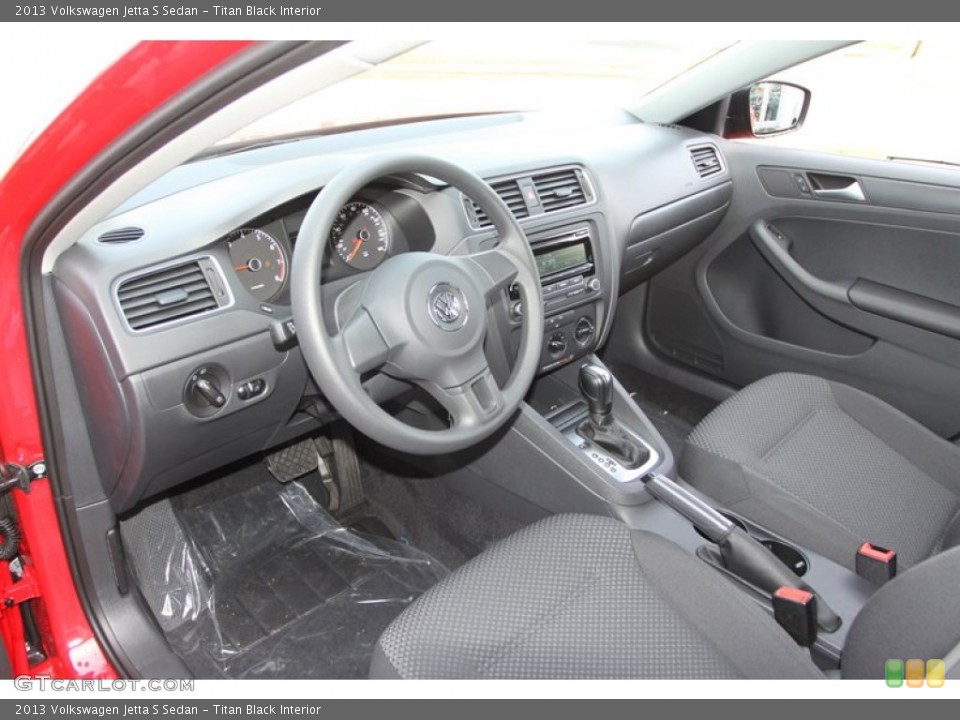 Titan Black Interior Prime Interior for the 2013 Volkswagen Jetta S Sedan #75756051