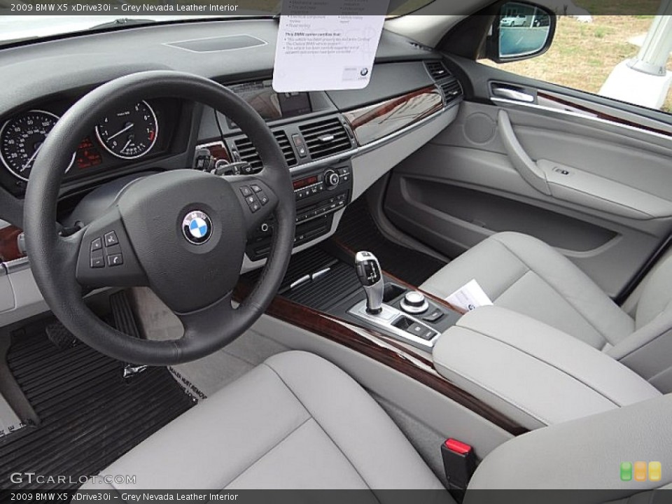 Grey Nevada Leather 2009 BMW X5 Interiors
