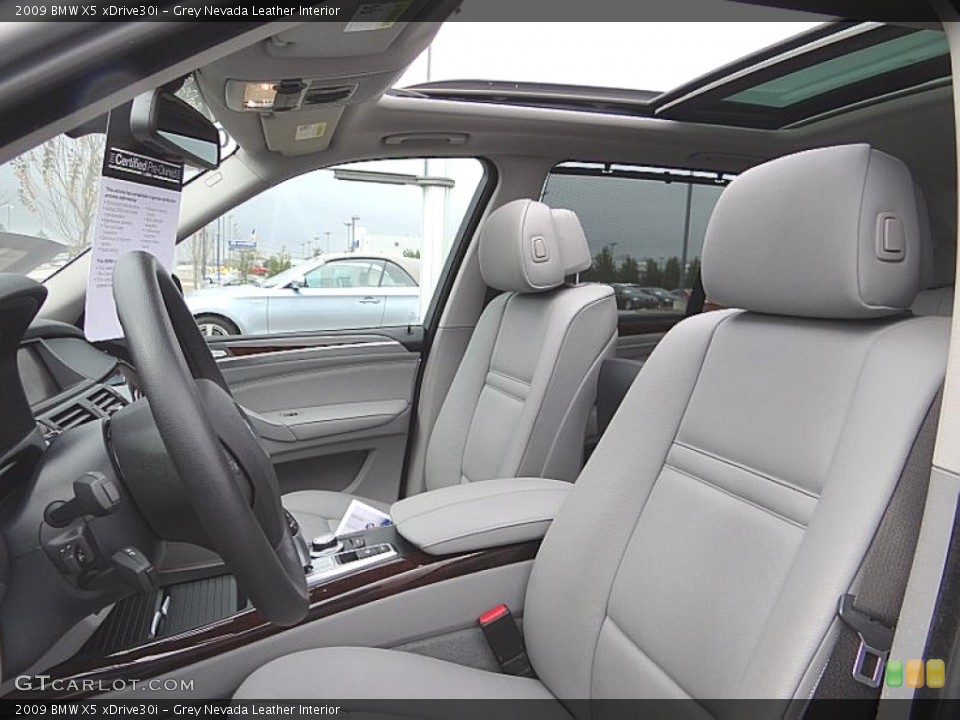 Grey Nevada Leather Interior Front Seat for the 2009 BMW X5 xDrive30i #75758003