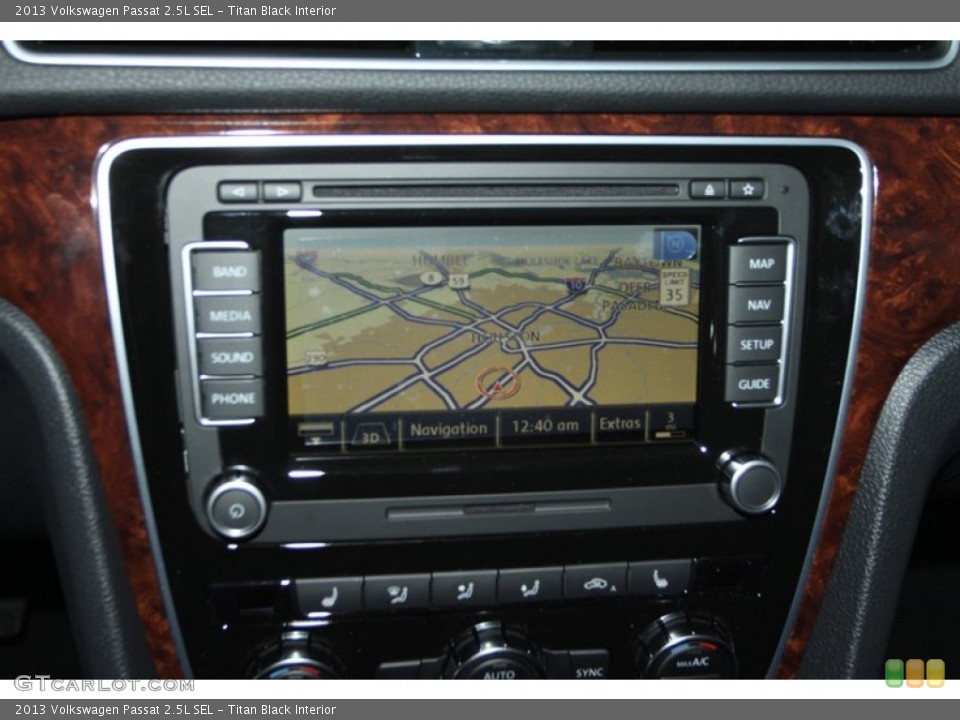 Titan Black Interior Navigation for the 2013 Volkswagen Passat 2.5L SEL #75758255