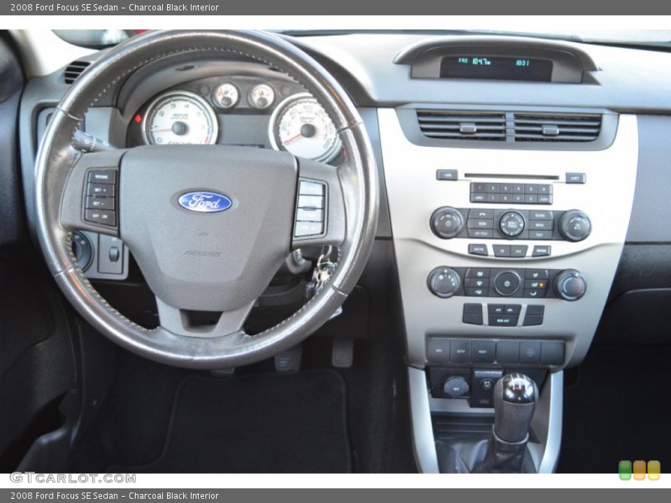 Charcoal Black Interior Dashboard for the 2008 Ford Focus SE Sedan #75758516