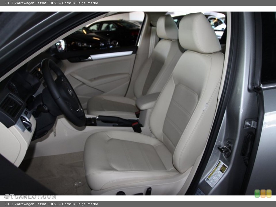 Cornsilk Beige Interior Front Seat for the 2013 Volkswagen Passat TDI SE #75759185