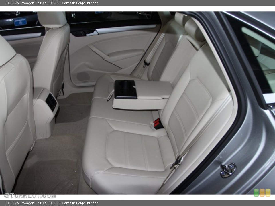Cornsilk Beige Interior Rear Seat for the 2013 Volkswagen Passat TDI SE #75759218