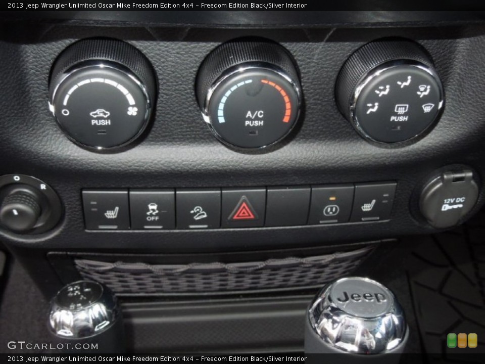 Freedom Edition Black/Silver Interior Controls for the 2013 Jeep Wrangler Unlimited Oscar Mike Freedom Edition 4x4 #75759377