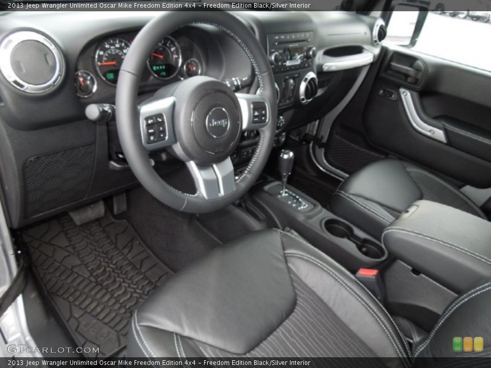 Freedom Edition Black/Silver Interior Prime Interior for the 2013 Jeep Wrangler Unlimited Oscar Mike Freedom Edition 4x4 #75759574