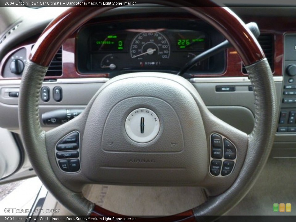 Dark Stone/Medium Light Stone Interior Steering Wheel for the 2004 Lincoln Town Car Ultimate #75759839