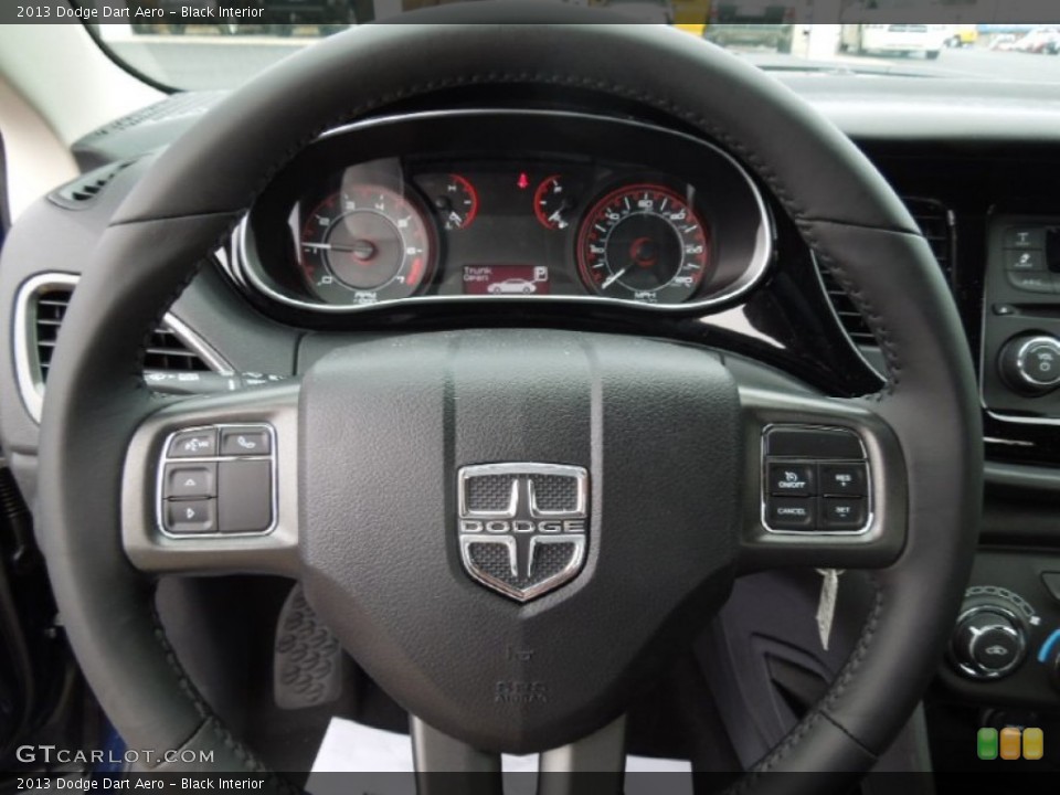 Black Interior Steering Wheel for the 2013 Dodge Dart Aero #75761512