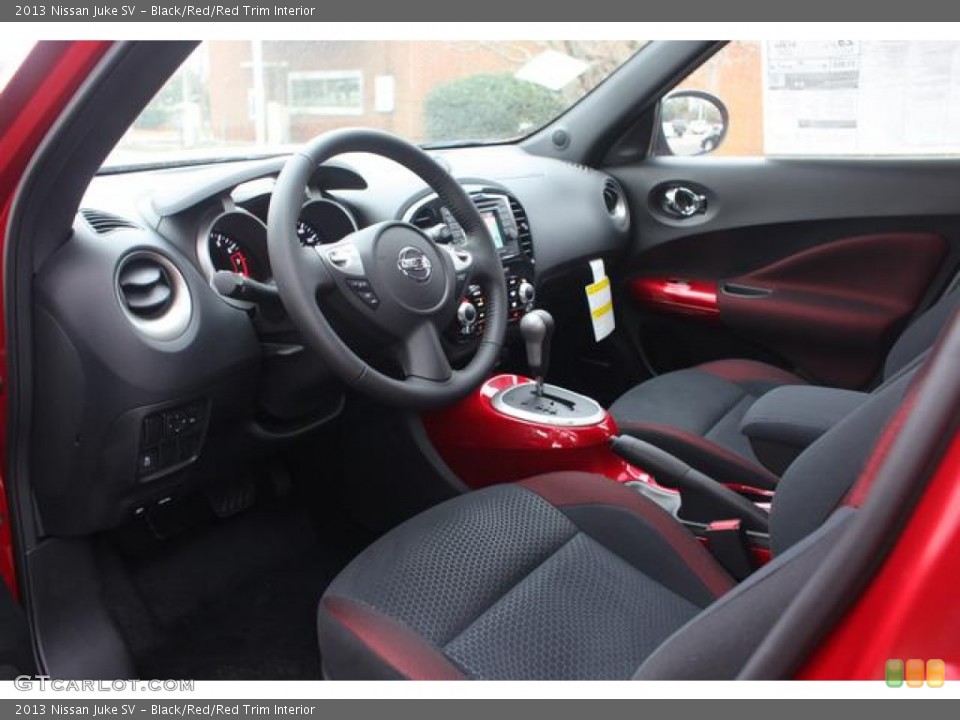Black/Red/Red Trim 2013 Nissan Juke Interiors