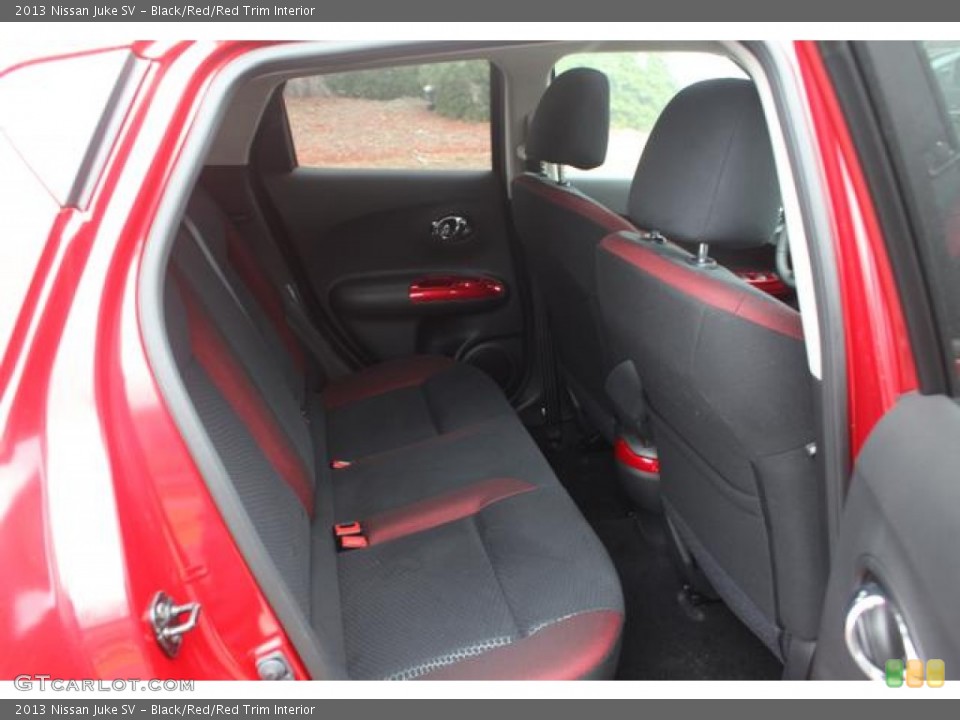 Black/Red/Red Trim Interior Rear Seat for the 2013 Nissan Juke SV #75761831