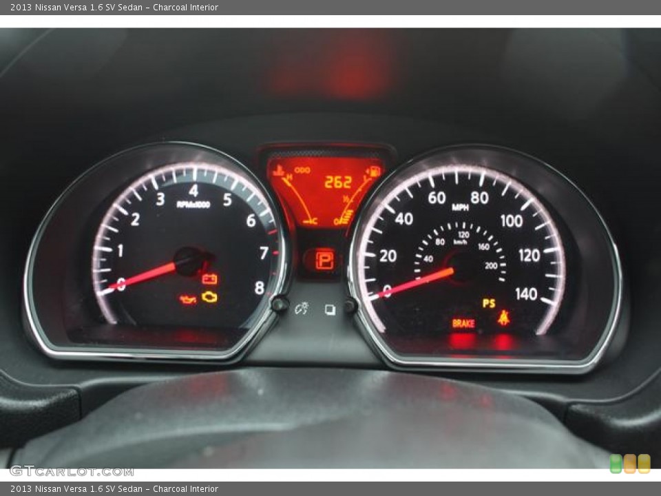 Charcoal Interior Gauges for the 2013 Nissan Versa 1.6 SV Sedan #75762549