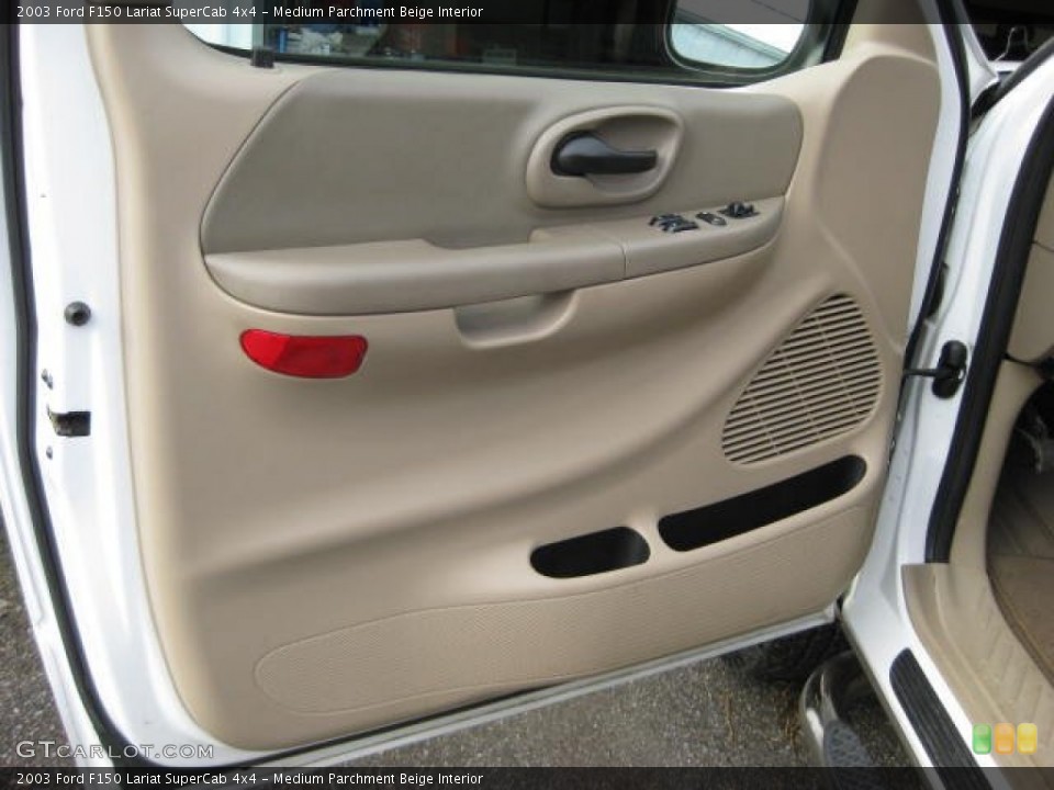 Medium Parchment Beige Interior Door Panel for the 2003 Ford F150 Lariat SuperCab 4x4 #75762695