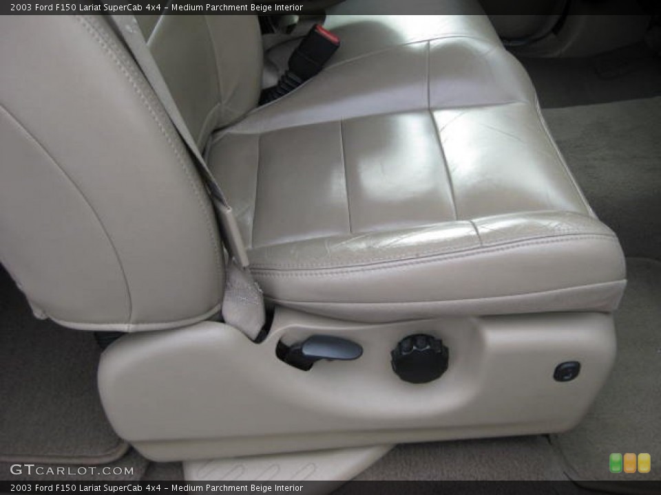 Medium Parchment Beige Interior Front Seat for the 2003 Ford F150 Lariat SuperCab 4x4 #75762758