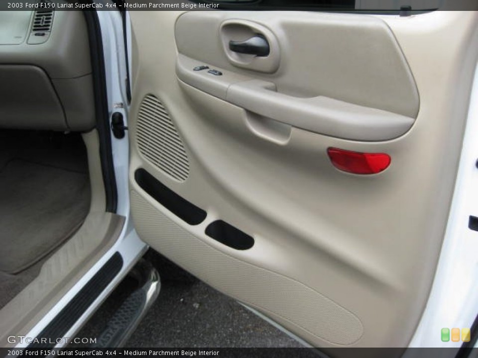 Medium Parchment Beige Interior Door Panel for the 2003 Ford F150 Lariat SuperCab 4x4 #75762771