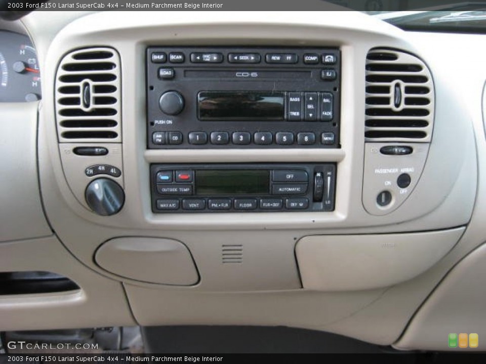 Medium Parchment Beige Interior Controls for the 2003 Ford F150 Lariat SuperCab 4x4 #75762842