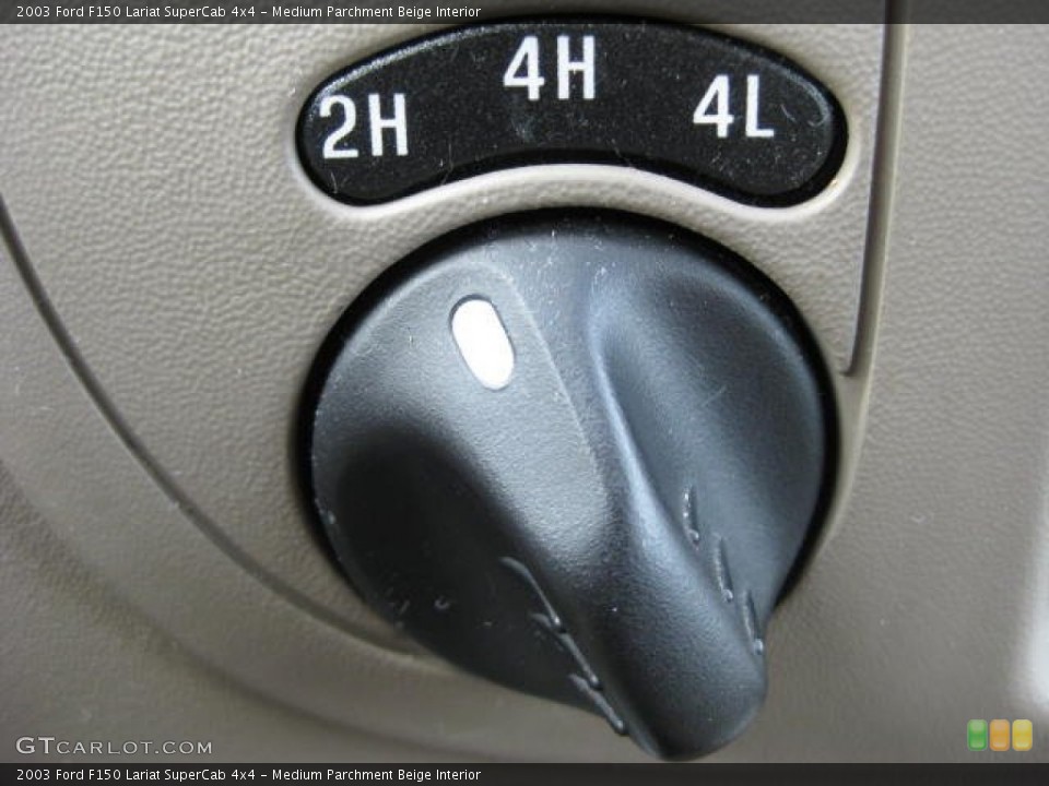Medium Parchment Beige Interior Controls for the 2003 Ford F150 Lariat SuperCab 4x4 #75762905