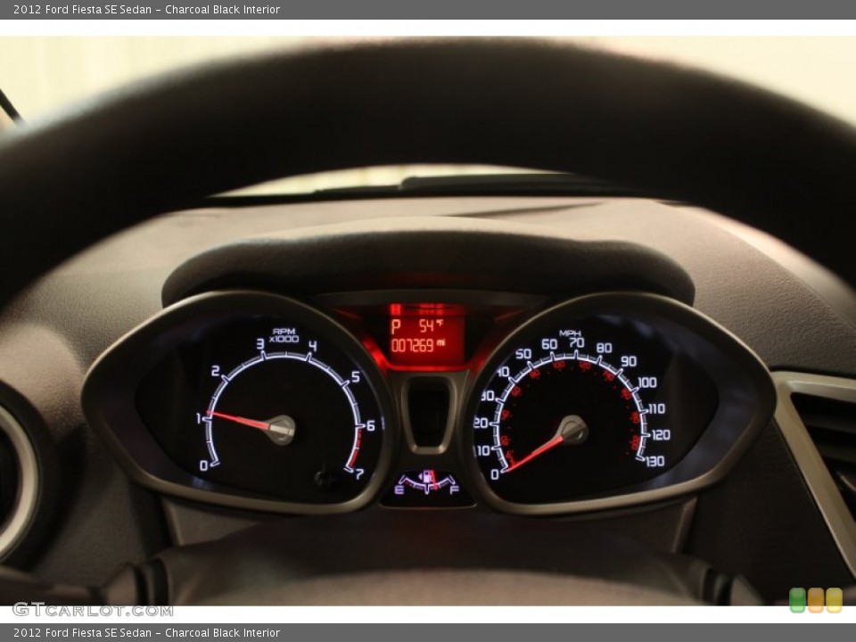Charcoal Black Interior Gauges for the 2012 Ford Fiesta SE Sedan #75763223