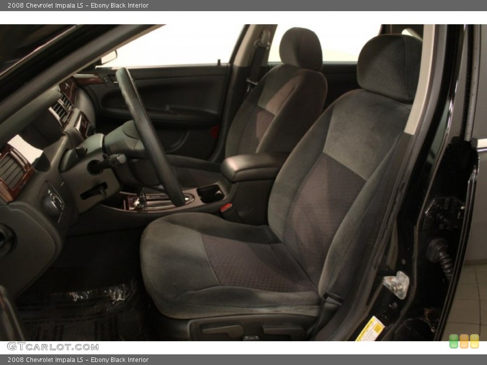 Ebony Black Interior Front Seat for the 2008 Chevrolet Impala LS #75763505