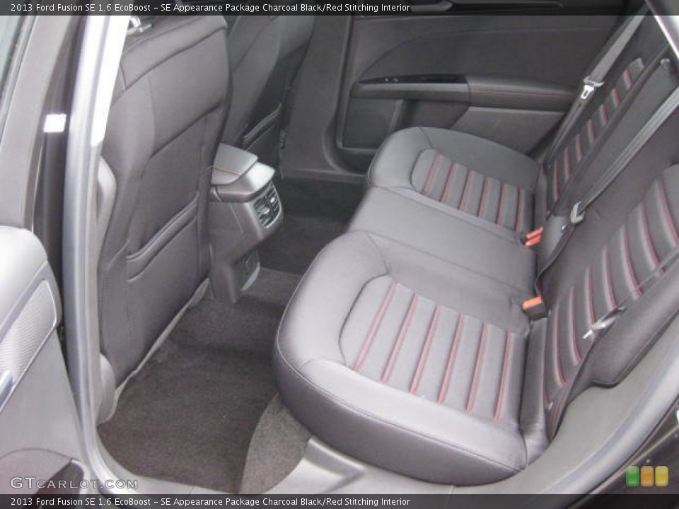 SE Appearance Package Charcoal Black/Red Stitching Interior Rear Seat for the 2013 Ford Fusion SE 1.6 EcoBoost #75763721