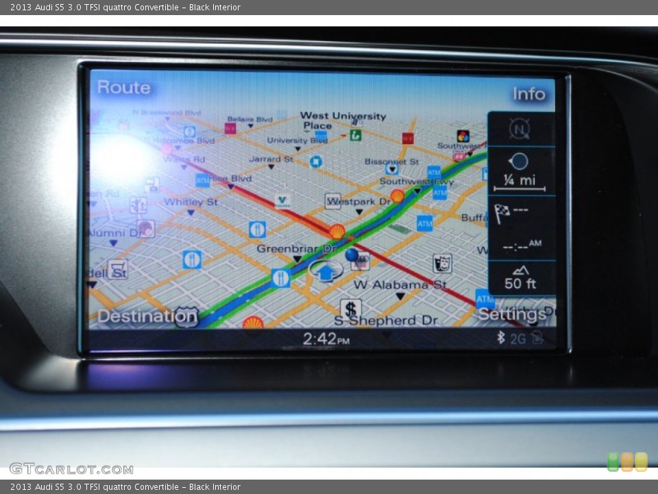 Black Interior Navigation for the 2013 Audi S5 3.0 TFSI quattro Convertible #75764919