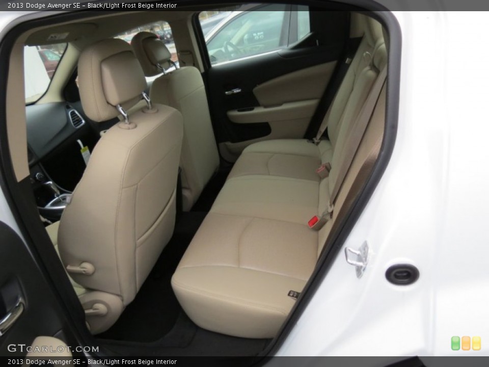 Black/Light Frost Beige Interior Rear Seat for the 2013 Dodge Avenger SE #75765658