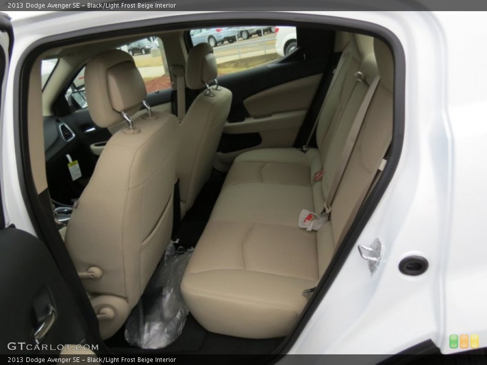 Black/Light Frost Beige Interior Rear Seat for the 2013 Dodge Avenger SE #75766037