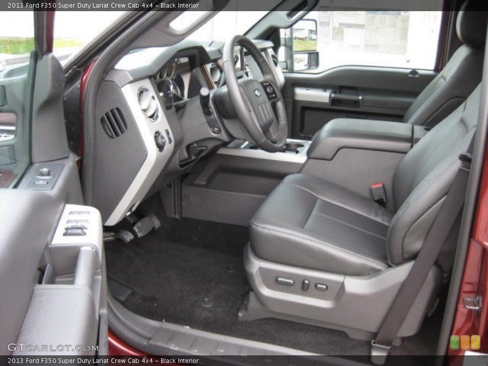 Black Interior Photo for the 2013 Ford F350 Super Duty Lariat Crew Cab 4x4 #75767183