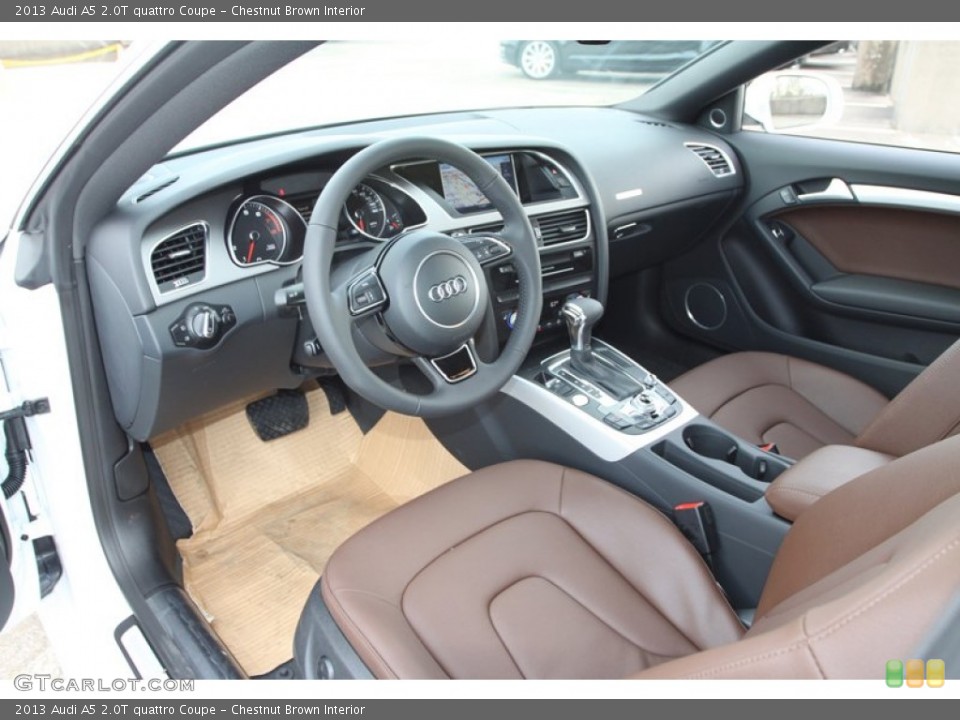 Chestnut Brown Interior Prime Interior for the 2013 Audi A5 2.0T quattro Coupe #75768407