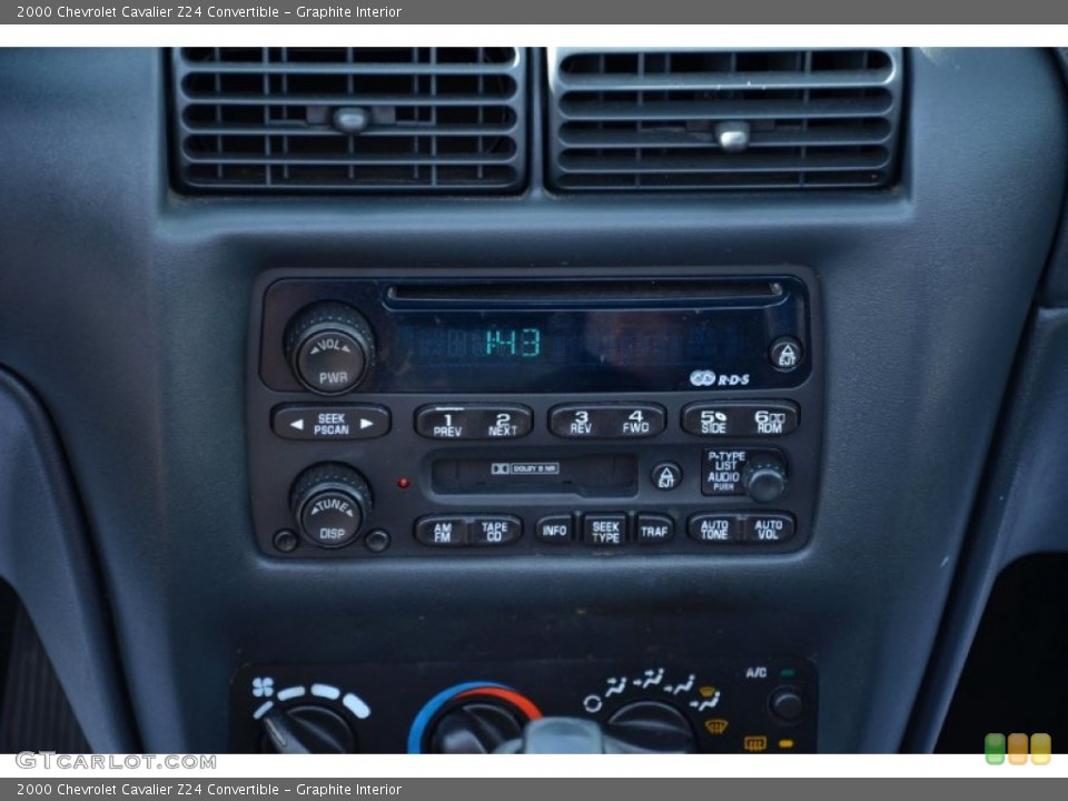 Graphite Interior Controls for the 2000 Chevrolet Cavalier Z24 Convertible #75771899
