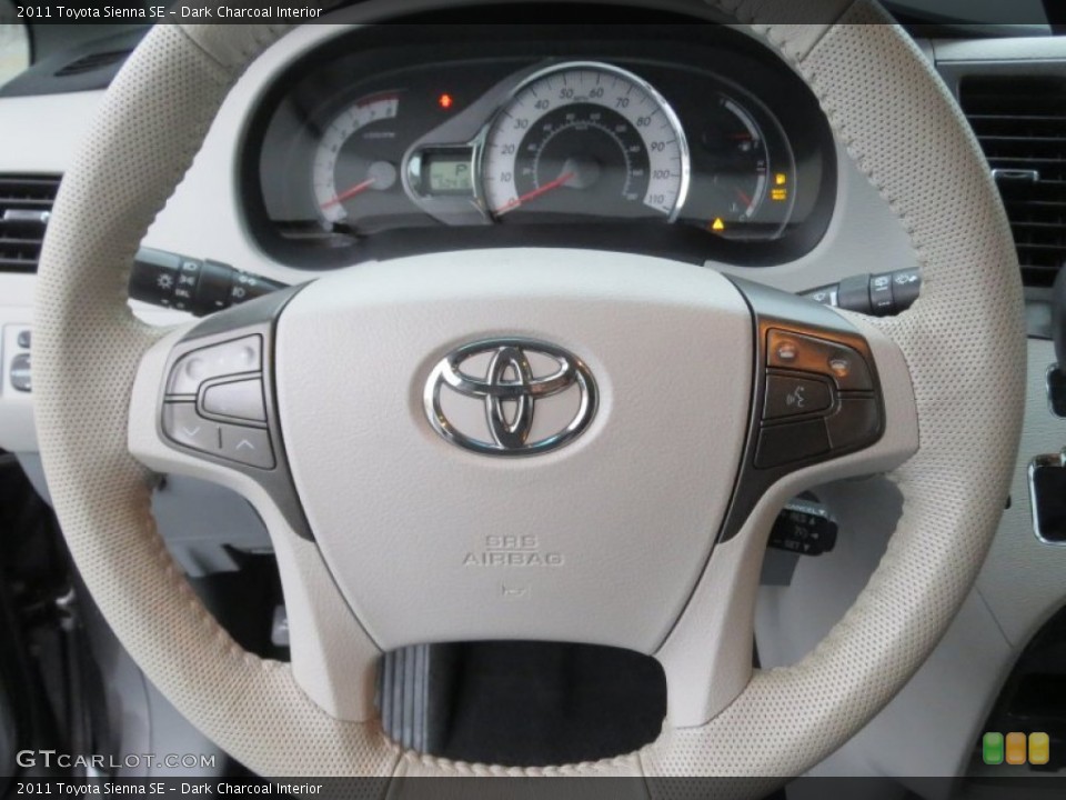 Dark Charcoal Interior Steering Wheel for the 2011 Toyota Sienna SE #75773226