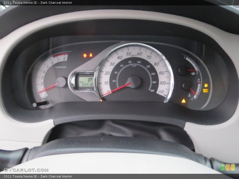 Dark Charcoal Interior Gauges for the 2011 Toyota Sienna SE #75773243