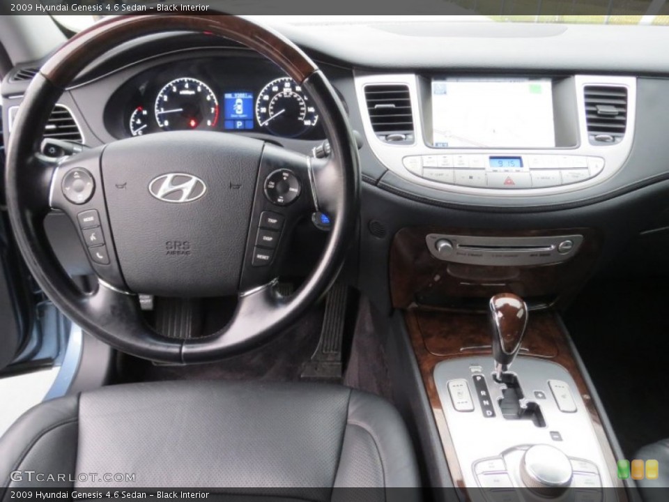 Black Interior Dashboard for the 2009 Hyundai Genesis 4.6 Sedan #75773790