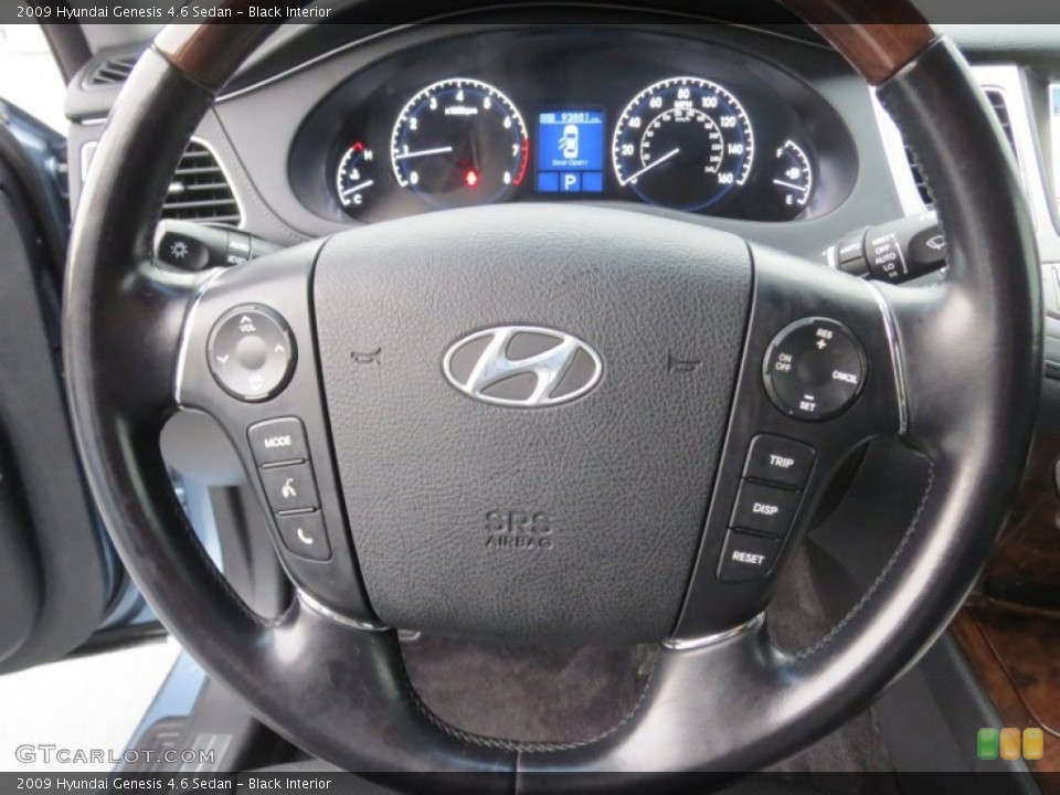 Black Interior Steering Wheel for the 2009 Hyundai Genesis 4.6 Sedan #75773870