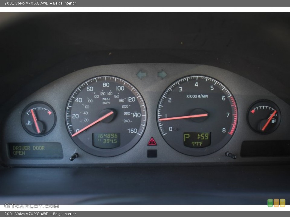 Beige Interior Gauges for the 2001 Volvo V70 XC AWD #75774040