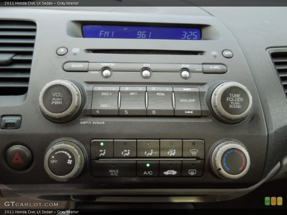Gray Interior Controls for the 2011 Honda Civic LX Sedan #75774524