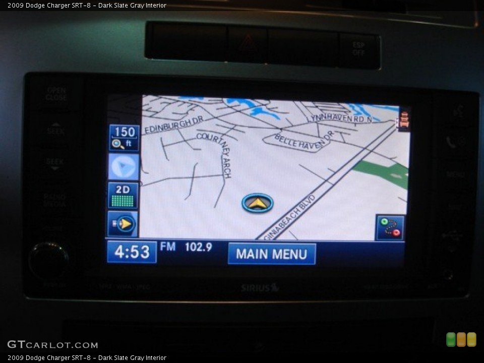 Dark Slate Gray Interior Navigation for the 2009 Dodge Charger SRT-8 #75775772