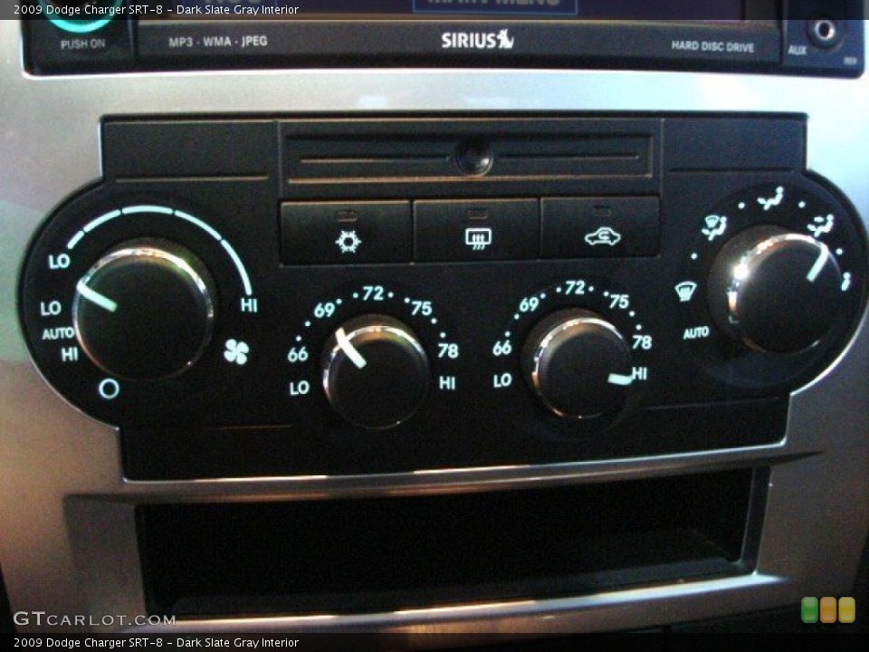 Dark Slate Gray Interior Controls for the 2009 Dodge Charger SRT-8 #75775788