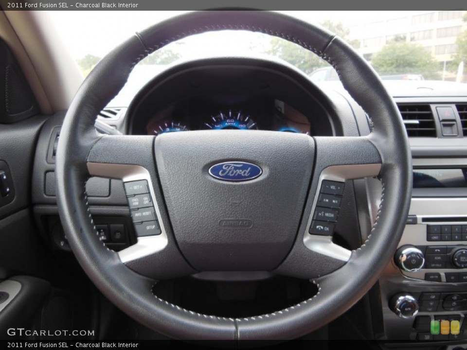 Charcoal Black Interior Steering Wheel for the 2011 Ford Fusion SEL #75777779