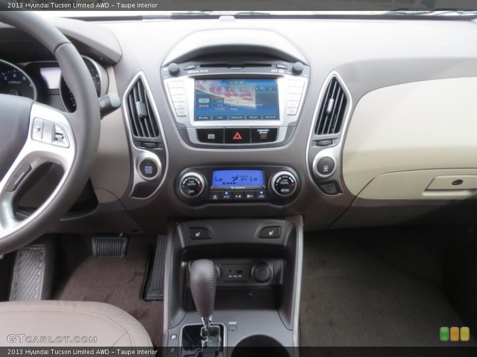 Taupe Interior Controls for the 2013 Hyundai Tucson Limited AWD #75779336