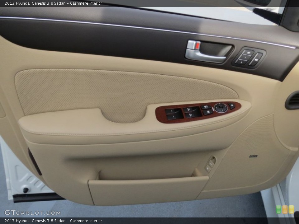 Cashmere Interior Door Panel for the 2013 Hyundai Genesis 3.8 Sedan #75779684