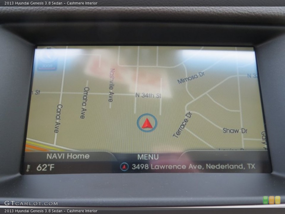 Cashmere Interior Navigation for the 2013 Hyundai Genesis 3.8 Sedan #75779781