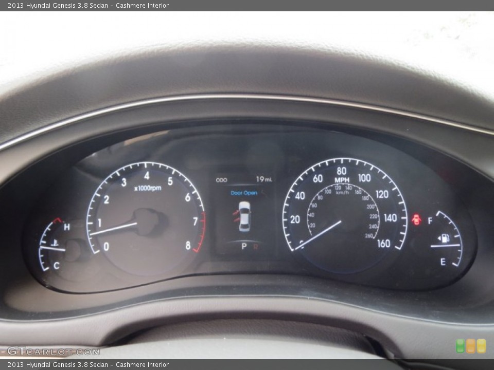 Cashmere Interior Gauges for the 2013 Hyundai Genesis 3.8 Sedan #75779867