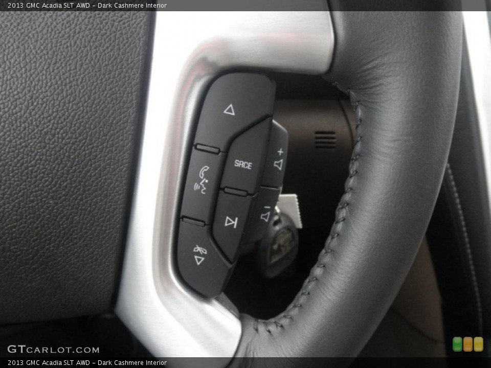 Dark Cashmere Interior Controls for the 2013 GMC Acadia SLT AWD #75781449