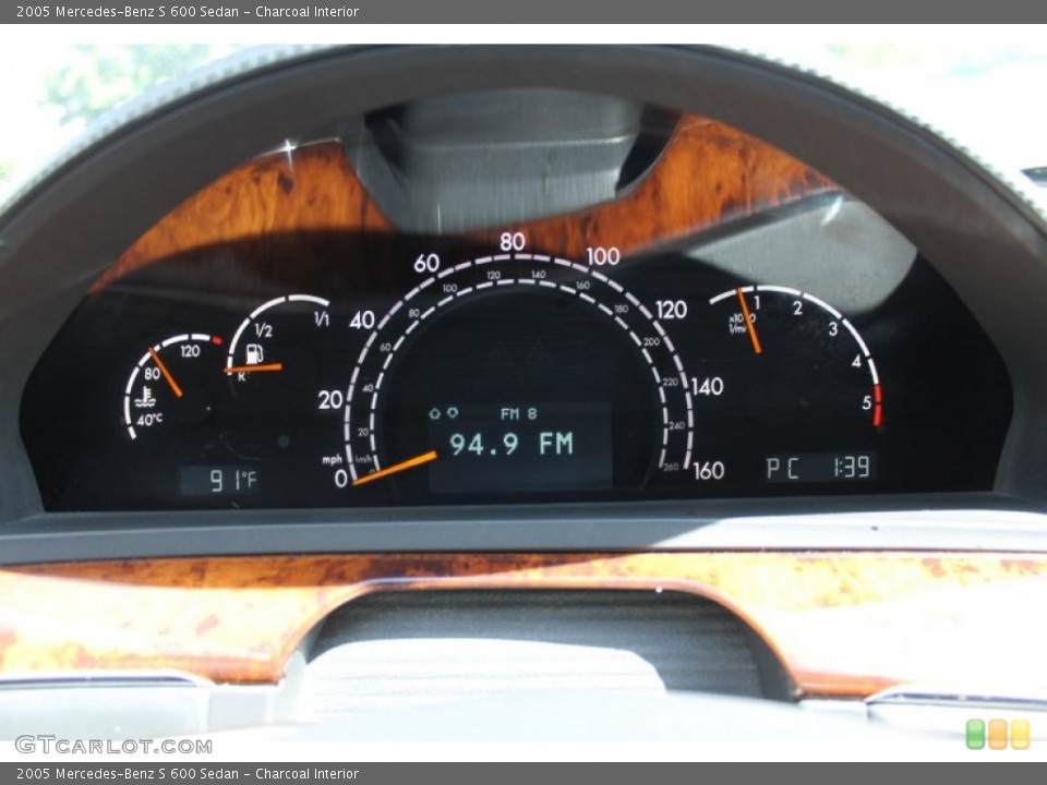 Charcoal Interior Gauges for the 2005 Mercedes-Benz S 600 Sedan #75783296