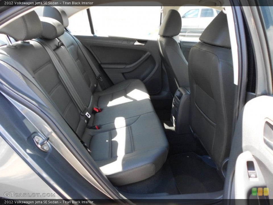 Titan Black Interior Rear Seat for the 2012 Volkswagen Jetta SE Sedan #75783431
