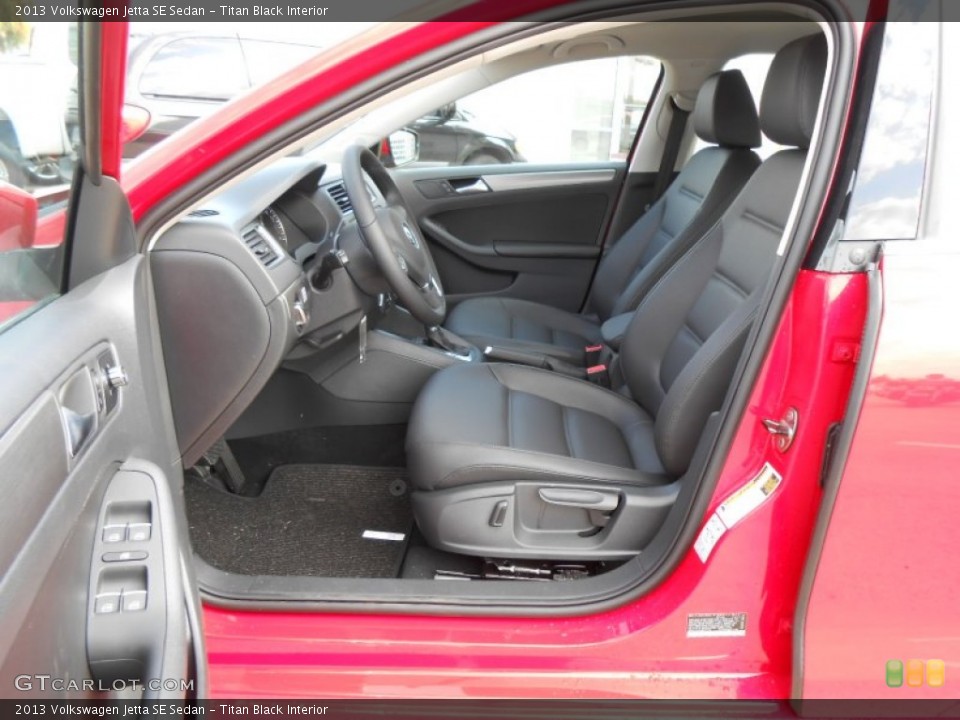 Titan Black Interior Front Seat for the 2013 Volkswagen Jetta SE Sedan #75784175