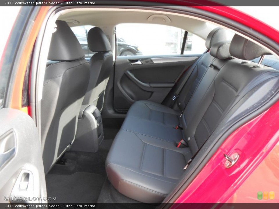 Titan Black Interior Rear Seat for the 2013 Volkswagen Jetta SE Sedan #75784202