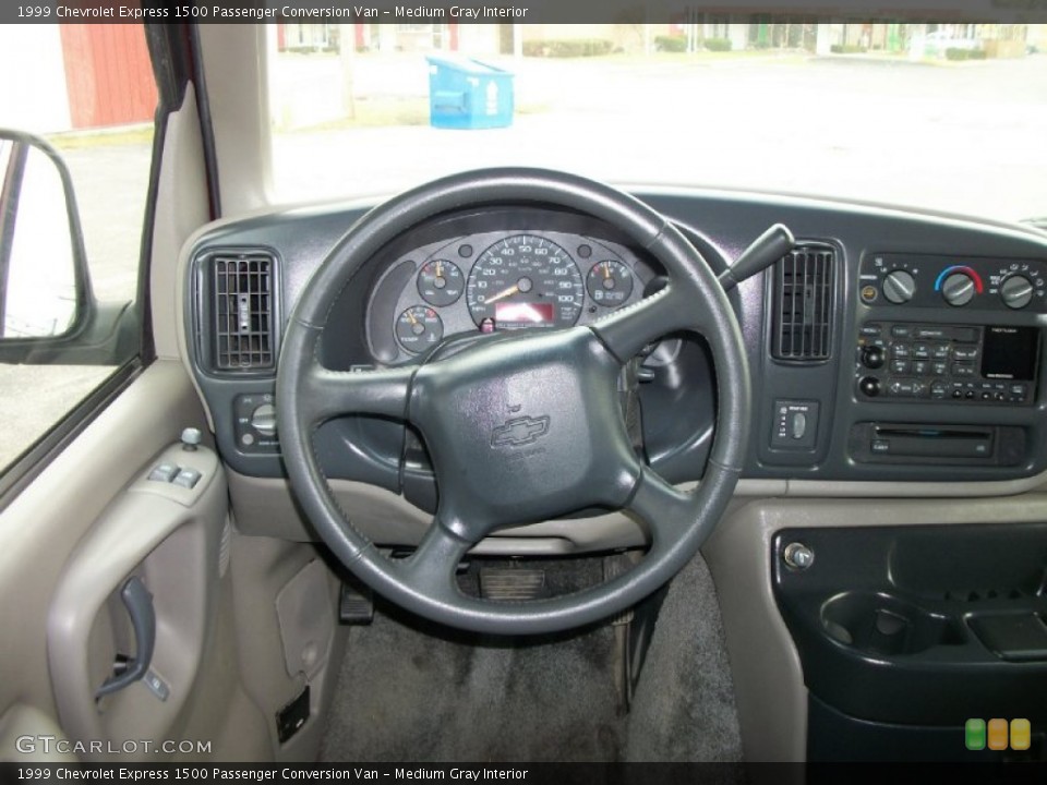 Medium Gray Interior Dashboard for the 1999 Chevrolet Express 1500 Passenger Conversion Van #75788474